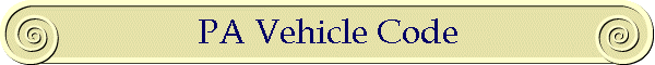 PA Vehicle Code